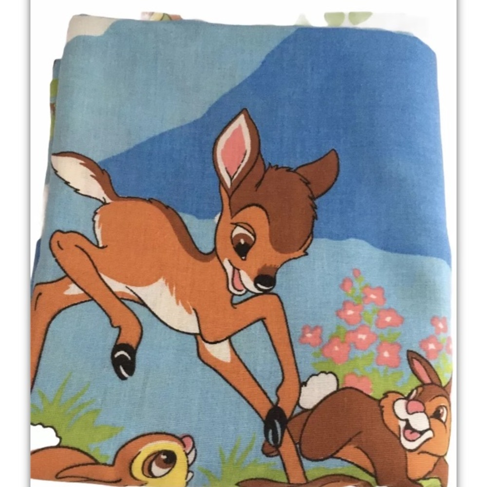 Vintage Bambi Sheet Walt Disney Productions 82x71